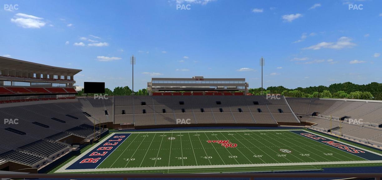 Vaught Hemingway Stadium - Section Rebel Club Pp Seat View