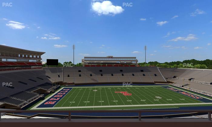 Vaught Hemingway Stadium - Section Rebel Club Pp Seat View
