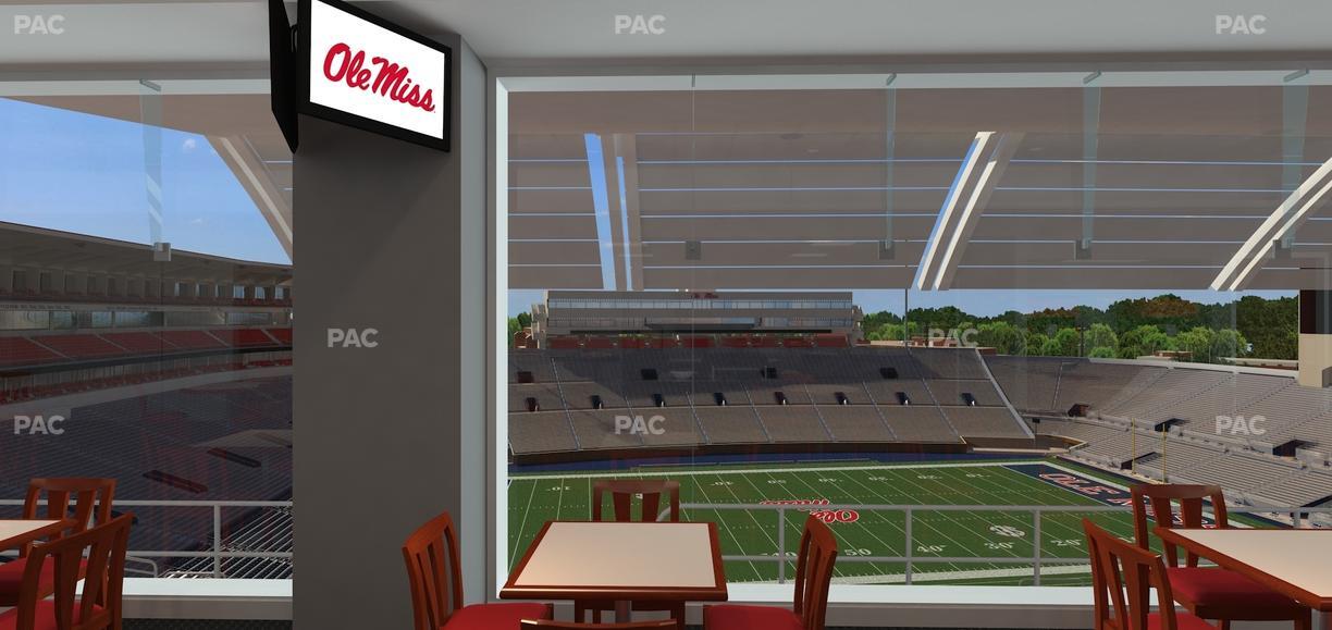 Vaught Hemingway Stadium - Section Rebel Club Seat View