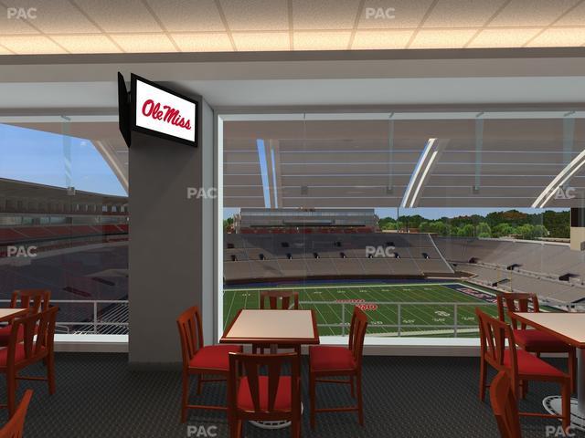 Vaught Hemingway Stadium - Section Rebel Club Seat View