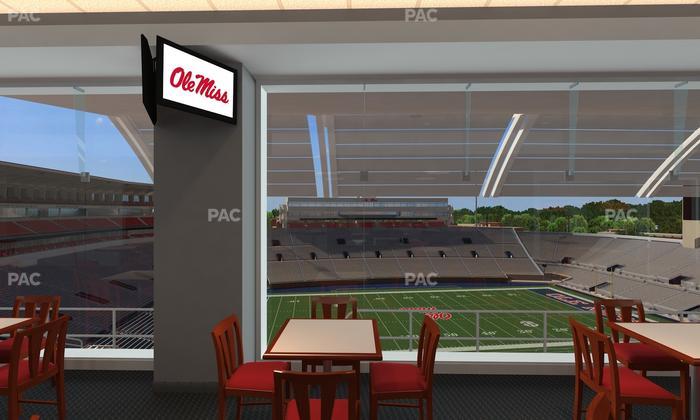 Vaught Hemingway Stadium - Section Rebel Club Seat View