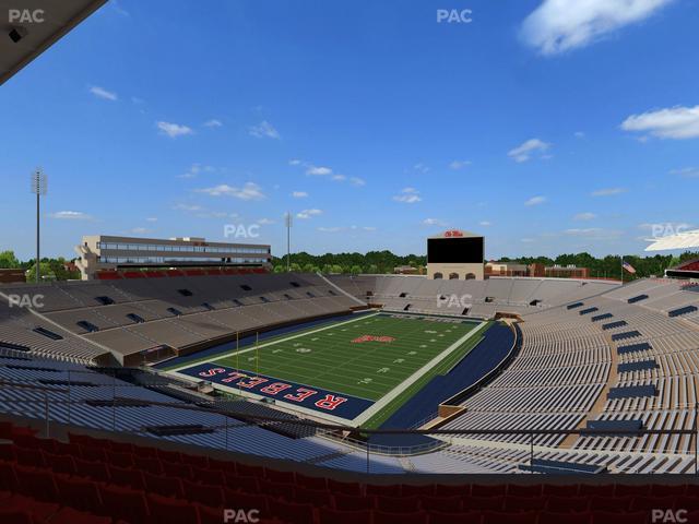 Vaught Hemingway Stadium - Section South Zone Club 108 Seat View
