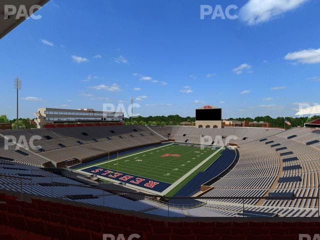 Vaught Hemingway Stadium - Section South Zone Club 108 Seat View
