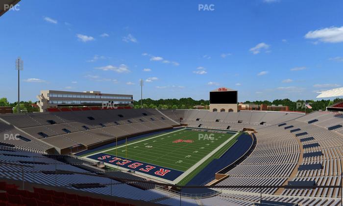Vaught Hemingway Stadium - Section South Zone Club 108 Seat View