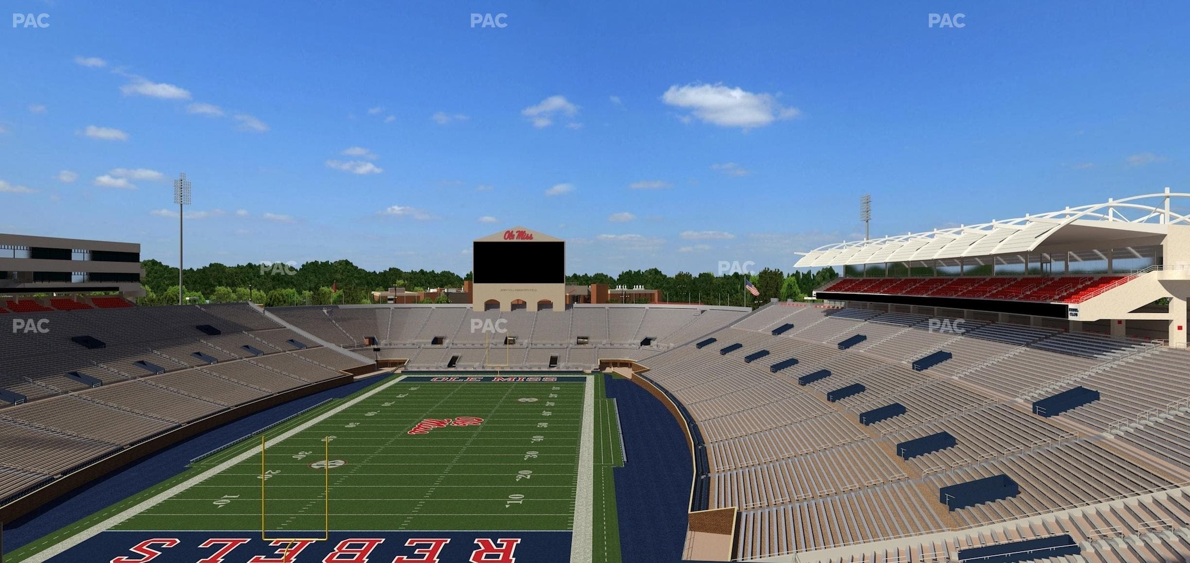 Vaught Hemingway Stadium - Section South Zone Club 110 Seat View