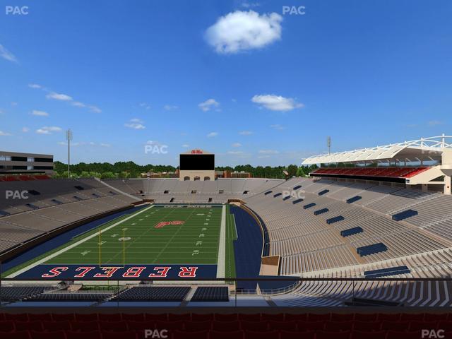 Vaught Hemingway Stadium - Section South Zone Club 110 Seat View