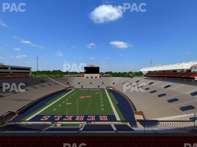 Vaught Hemingway Stadium - Section South Zone Club 111 Seat View