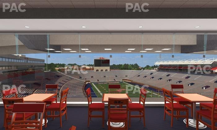 Vaught Hemingway Stadium - Section South Zone Club Seat View