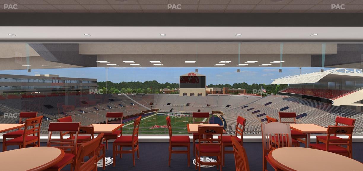 Vaught Hemingway Stadium - Section South Zone Club Seat View