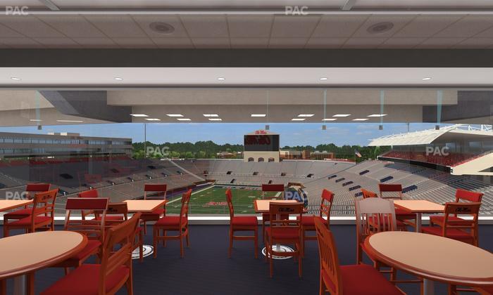 Vaught Hemingway Stadium - Section South Zone Club Seat View