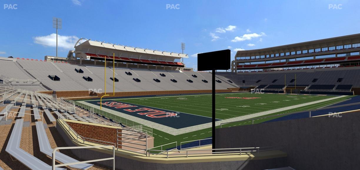 Vaught Hemingway Stadium - Section Student N 1 Seat View
