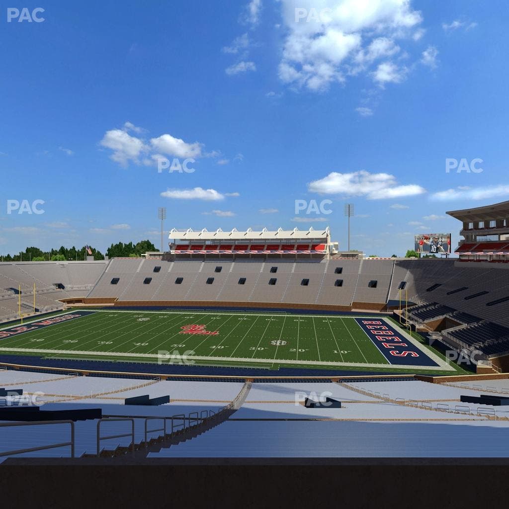 Vaught Hemingway Stadium - Section West Chairbacks 2 Seat View
