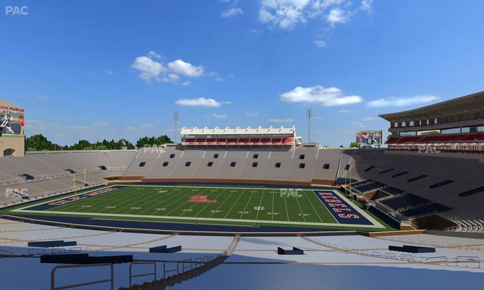 Vaught Hemingway Stadium - Section West Chairbacks 2 Seat View