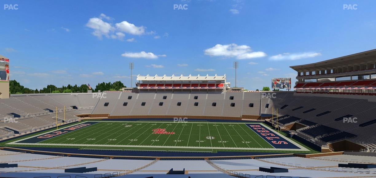 Vaught Hemingway Stadium - Section West Chairbacks 3 Seat View