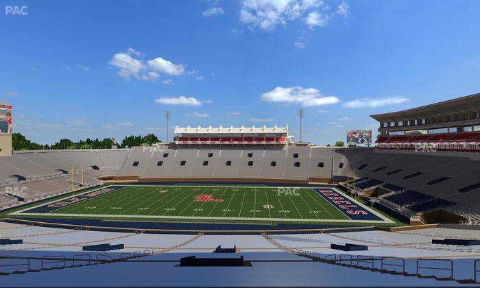 Vaught Hemingway Stadium - Section West Chairbacks 3 Seat View
