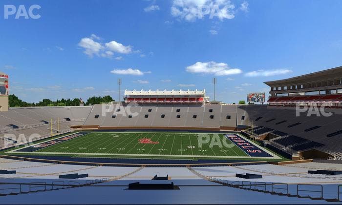 Vaught Hemingway Stadium - Section West Chairbacks 3 Seat View