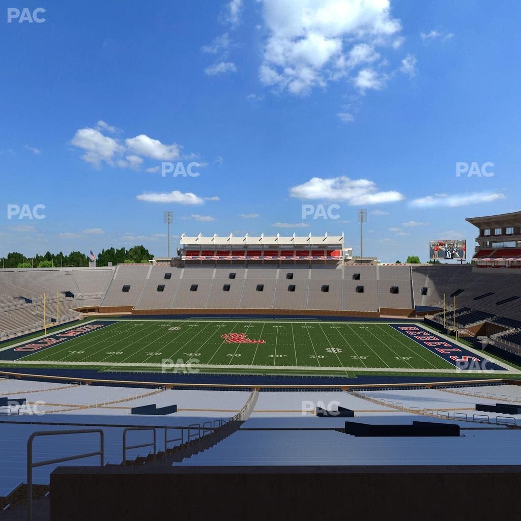 Vaught Hemingway Stadium - Section West Chairbacks 4 Seat View
