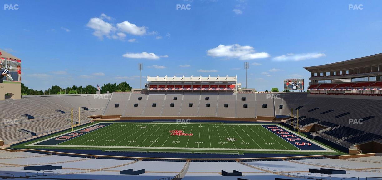 Vaught Hemingway Stadium - Section West Chairbacks 4 Seat View