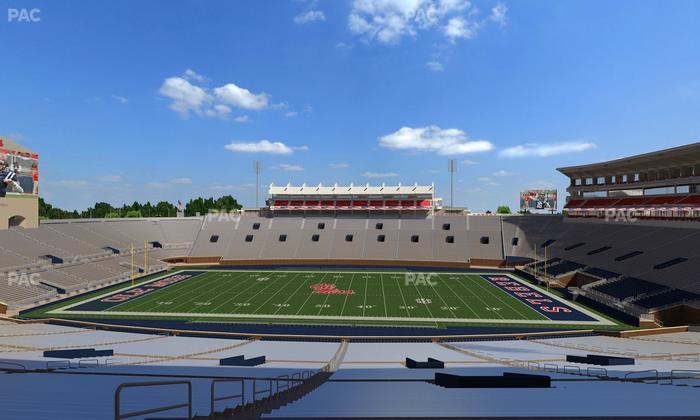 Vaught Hemingway Stadium - Section West Chairbacks 4 Seat View