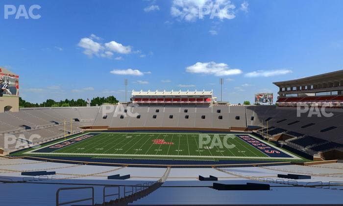 Vaught Hemingway Stadium - Section West Chairbacks 4 Seat View