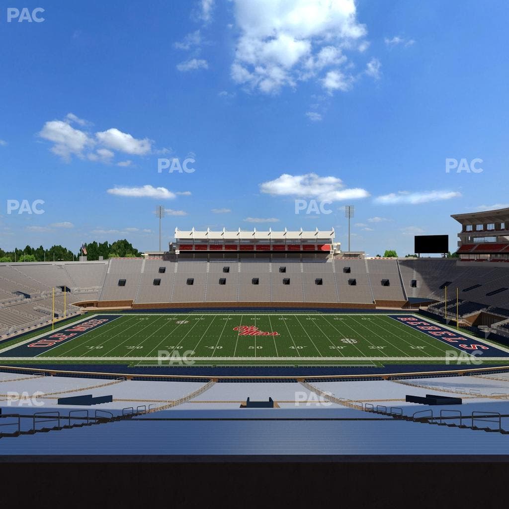 Vaught Hemingway Stadium - Section West Chairbacks 5 Seat View
