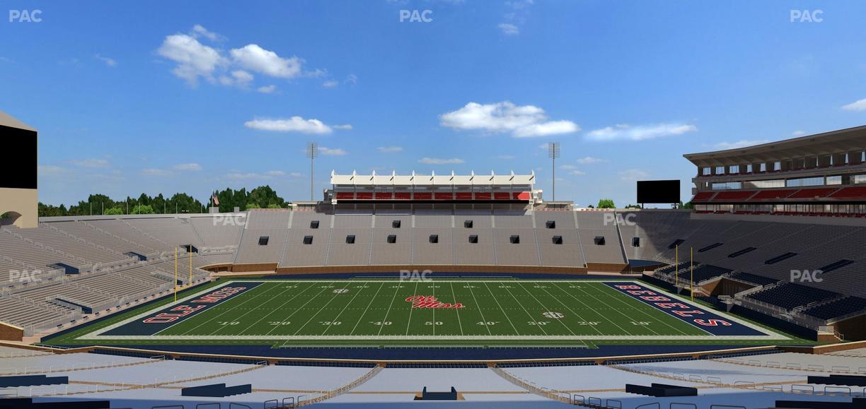 Vaught Hemingway Stadium - Section West Chairbacks 5 Seat View