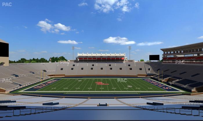Vaught Hemingway Stadium - Section West Chairbacks 5 Seat View