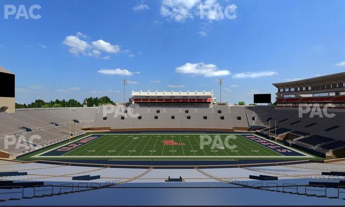 Vaught Hemingway Stadium - Section West Chairbacks 5 Seat View