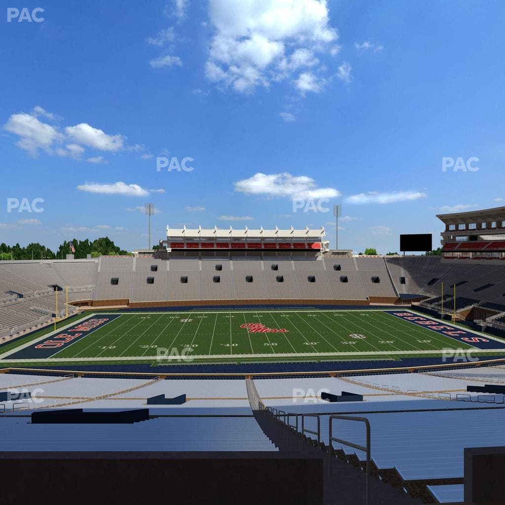 Vaught Hemingway Stadium - Section West Chairbacks 6 Seat View