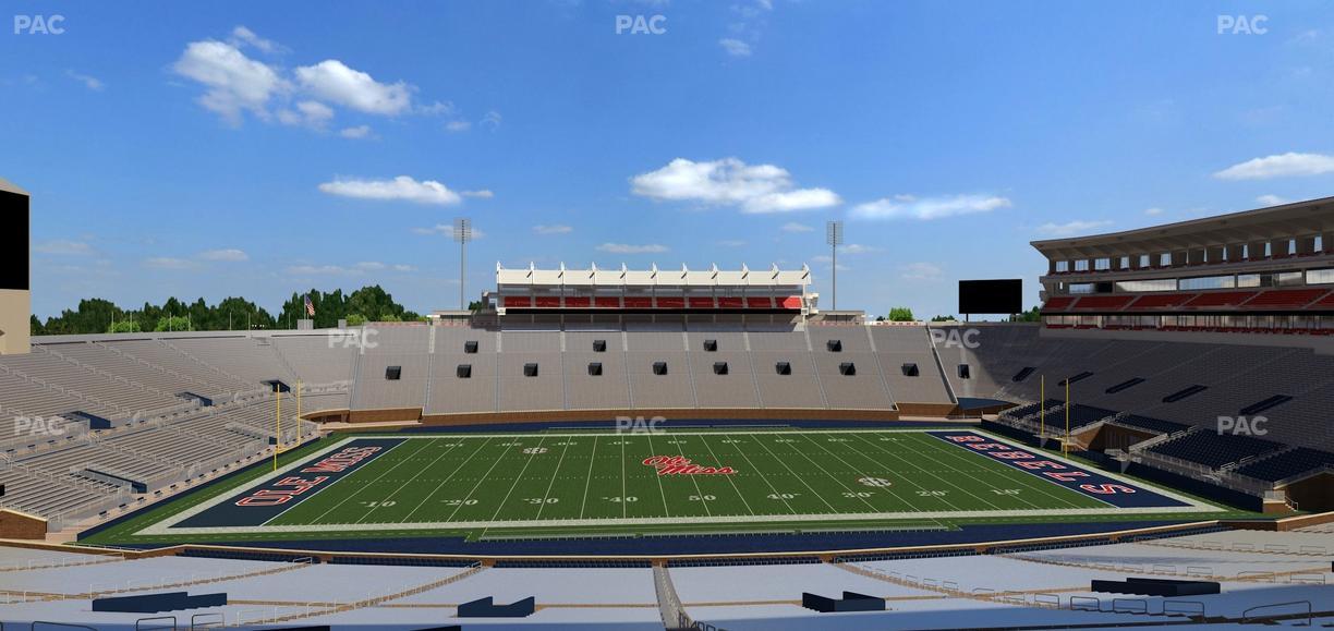 Vaught Hemingway Stadium - Section West Chairbacks 6 Seat View