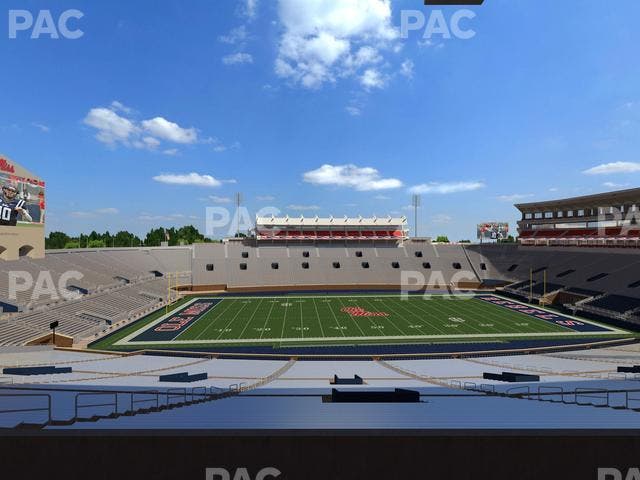 Vaught Hemingway Stadium - Section West Chairbacks 7 Seat View