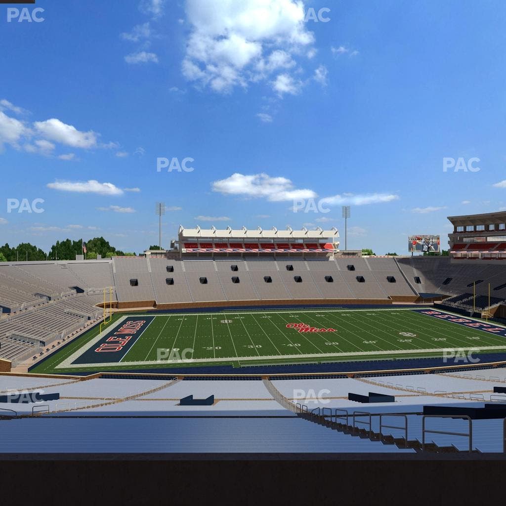 Vaught Hemingway Stadium - Section West Chairbacks 8 Seat View