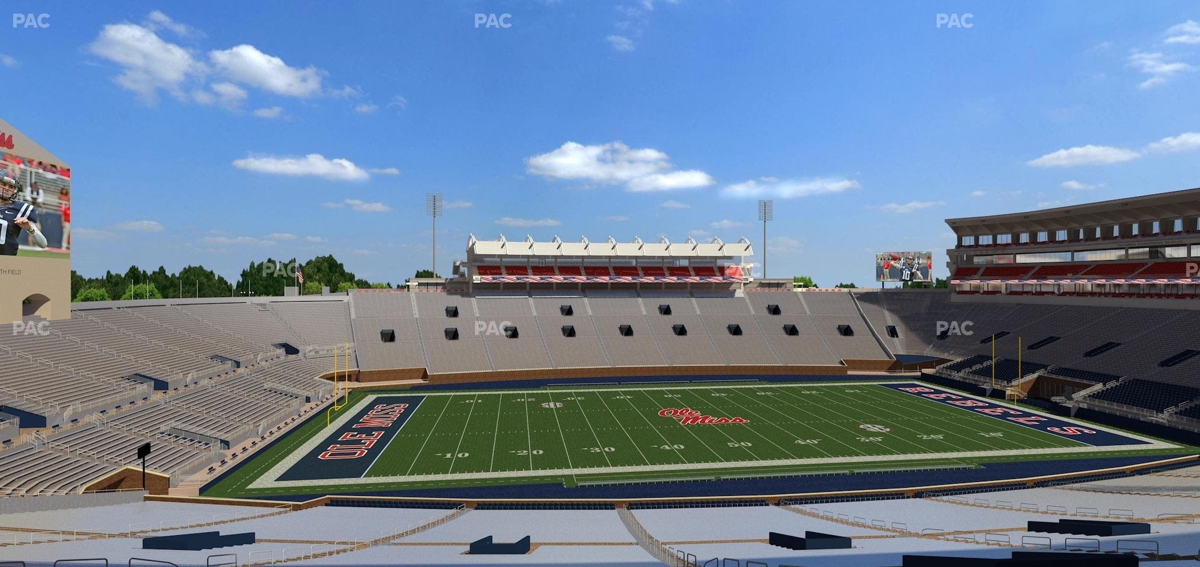 Vaught Hemingway Stadium - Section West Chairbacks 8 Seat View