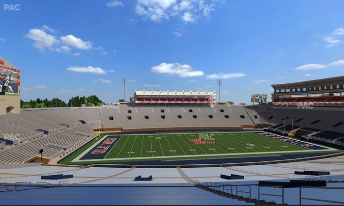 Vaught Hemingway Stadium - Section West Chairbacks 8 Seat View