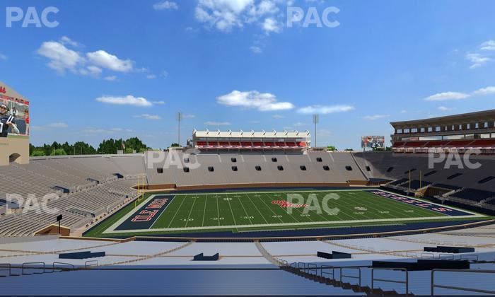 Vaught Hemingway Stadium - Section West Chairbacks 8 Seat View