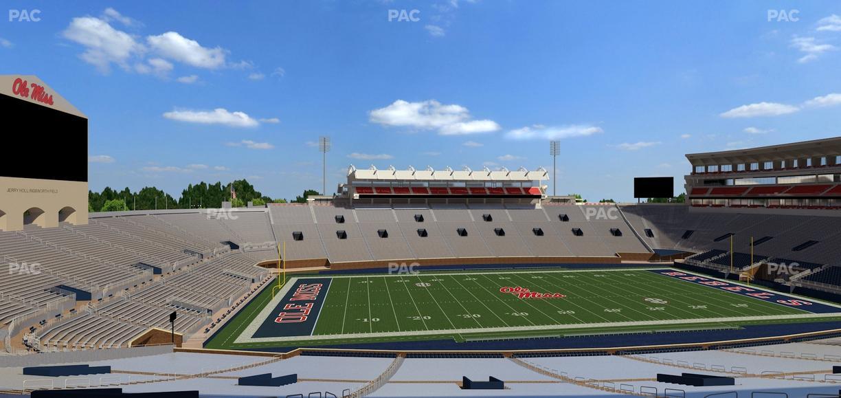 Vaught Hemingway Stadium - Section West Chairbacks 9 Seat View