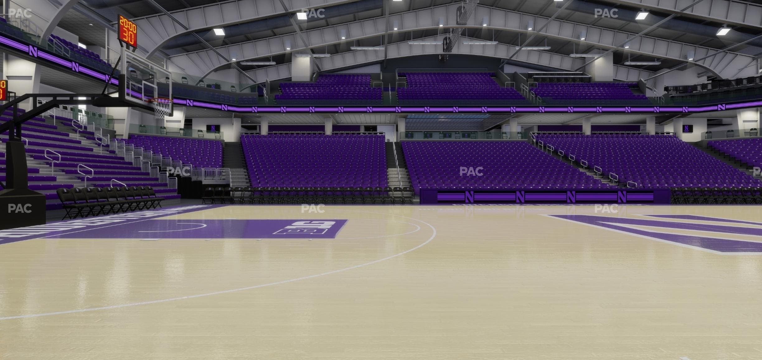 Welsh-Ryan Arena - Section Courtside B Seat View