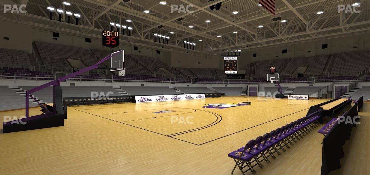 Williams Arena at Minges Coliseum - Section 101 Seat View