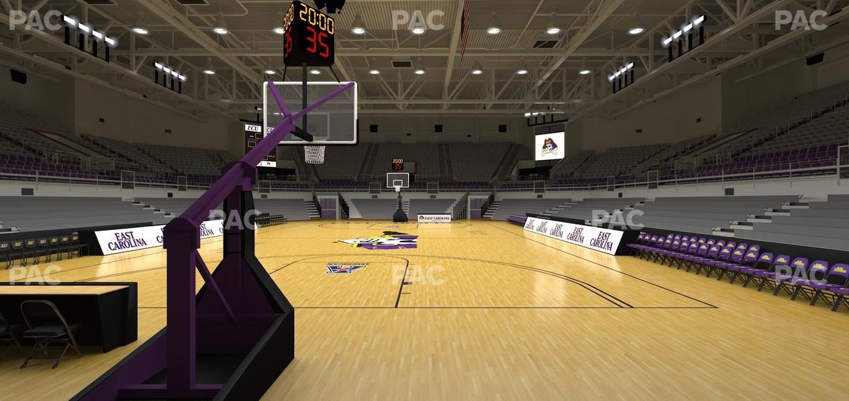 Williams Arena at Minges Coliseum - Section 102 Seat View