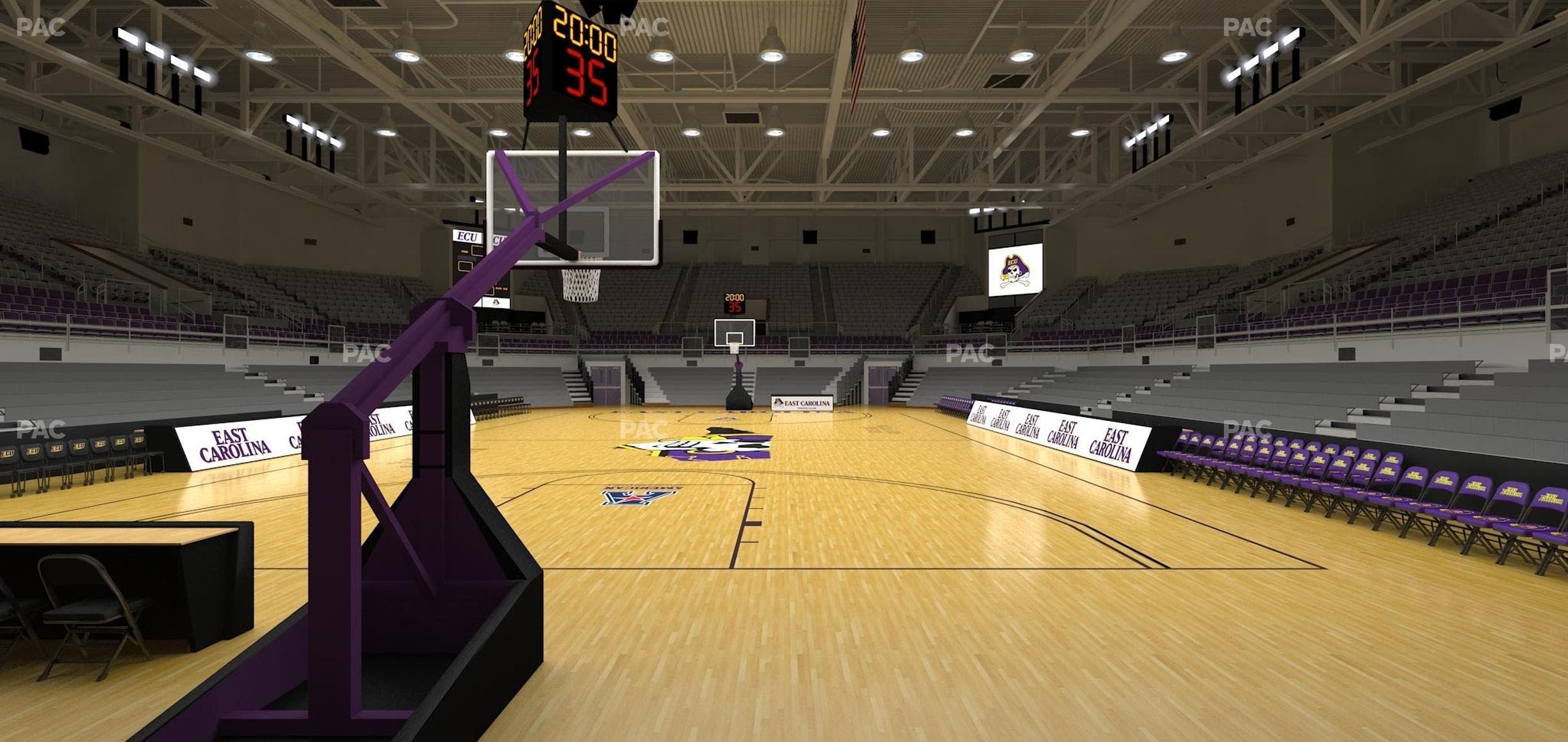 Williams Arena at Minges Coliseum - Section 102 Seat View