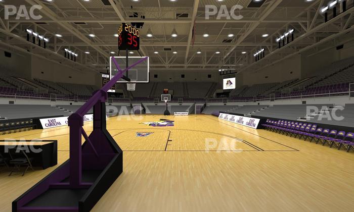 Williams Arena at Minges Coliseum - Section 102 Seat View