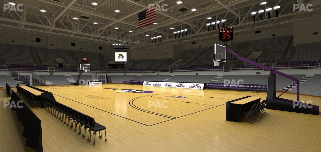 Williams Arena at Minges Coliseum - Section 104 Seat View