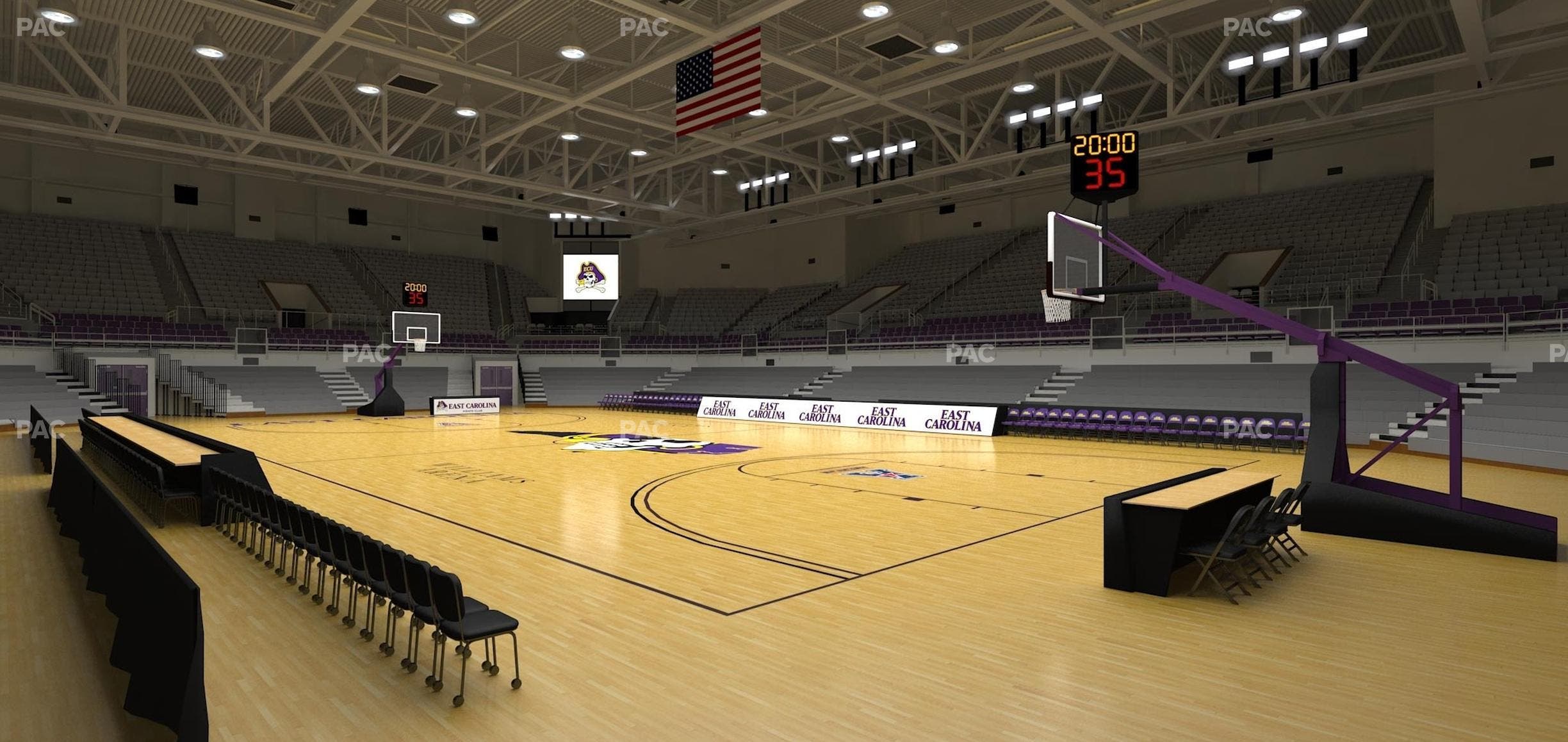 Williams Arena at Minges Coliseum - Section 104 Seat View