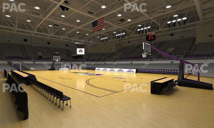 Williams Arena at Minges Coliseum - Section 104 Seat View