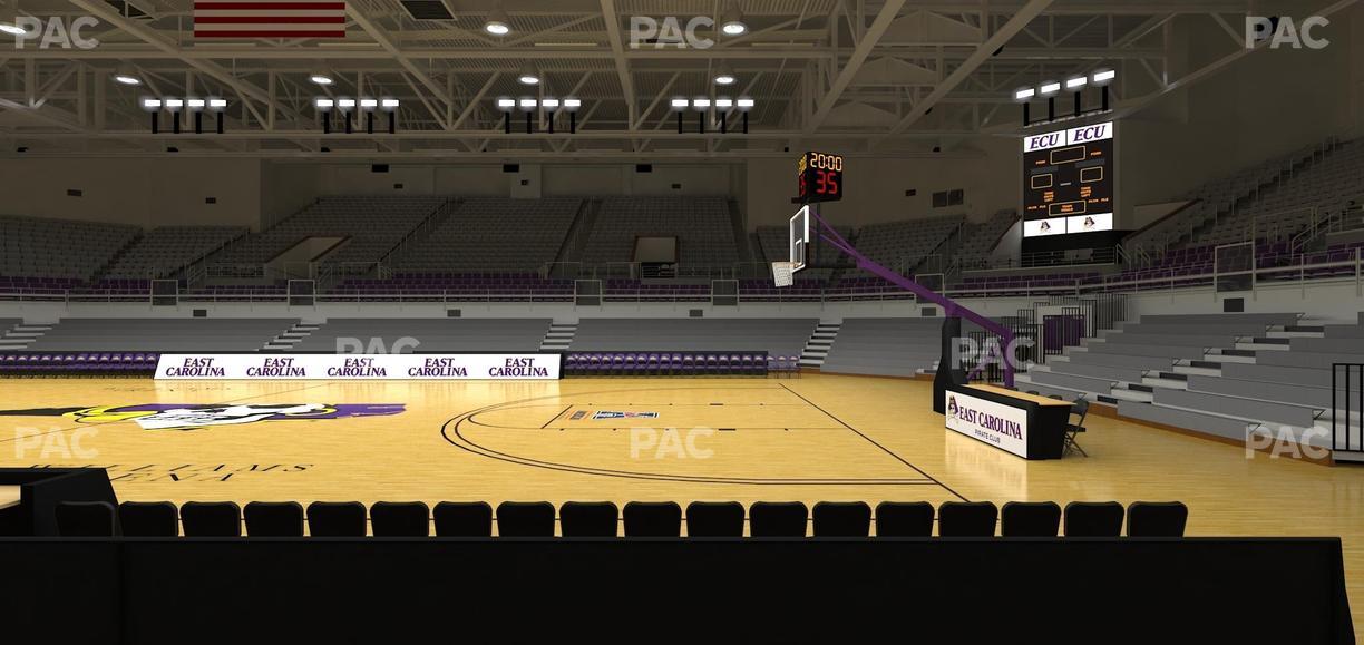 Williams Arena at Minges Coliseum - Section 105 Seat View