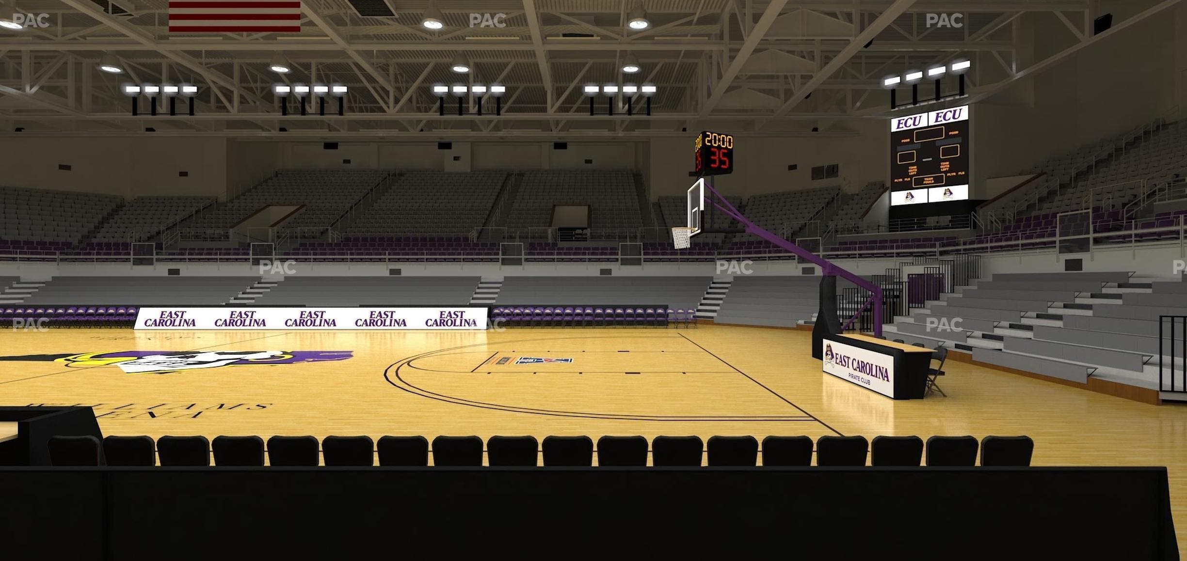 Williams Arena at Minges Coliseum - Section 105 Seat View