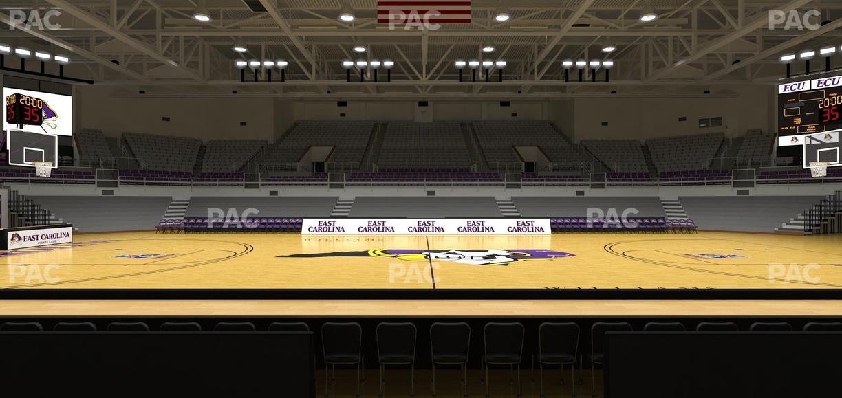 Williams Arena at Minges Coliseum - Section 106 Seat View