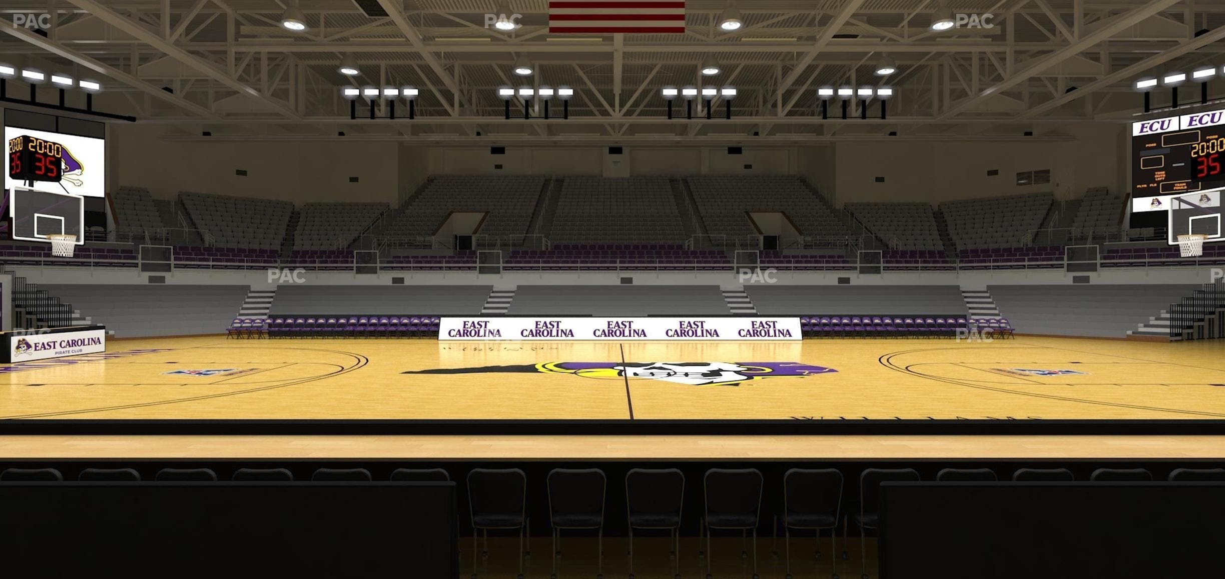 Williams Arena at Minges Coliseum - Section 106 Seat View