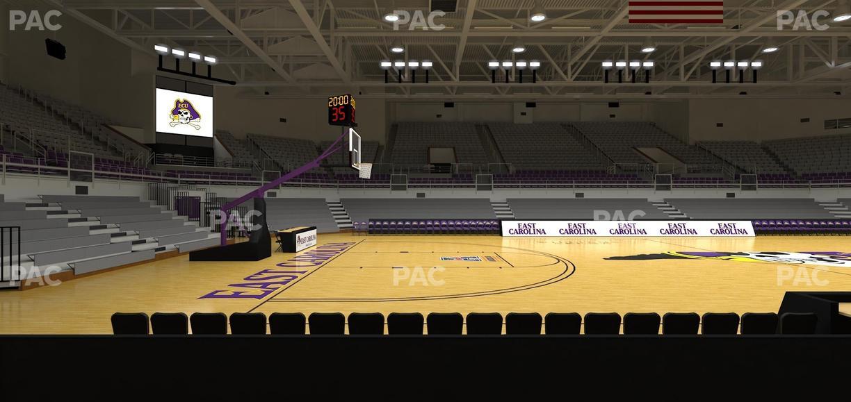 Williams Arena at Minges Coliseum - Section 107 Seat View