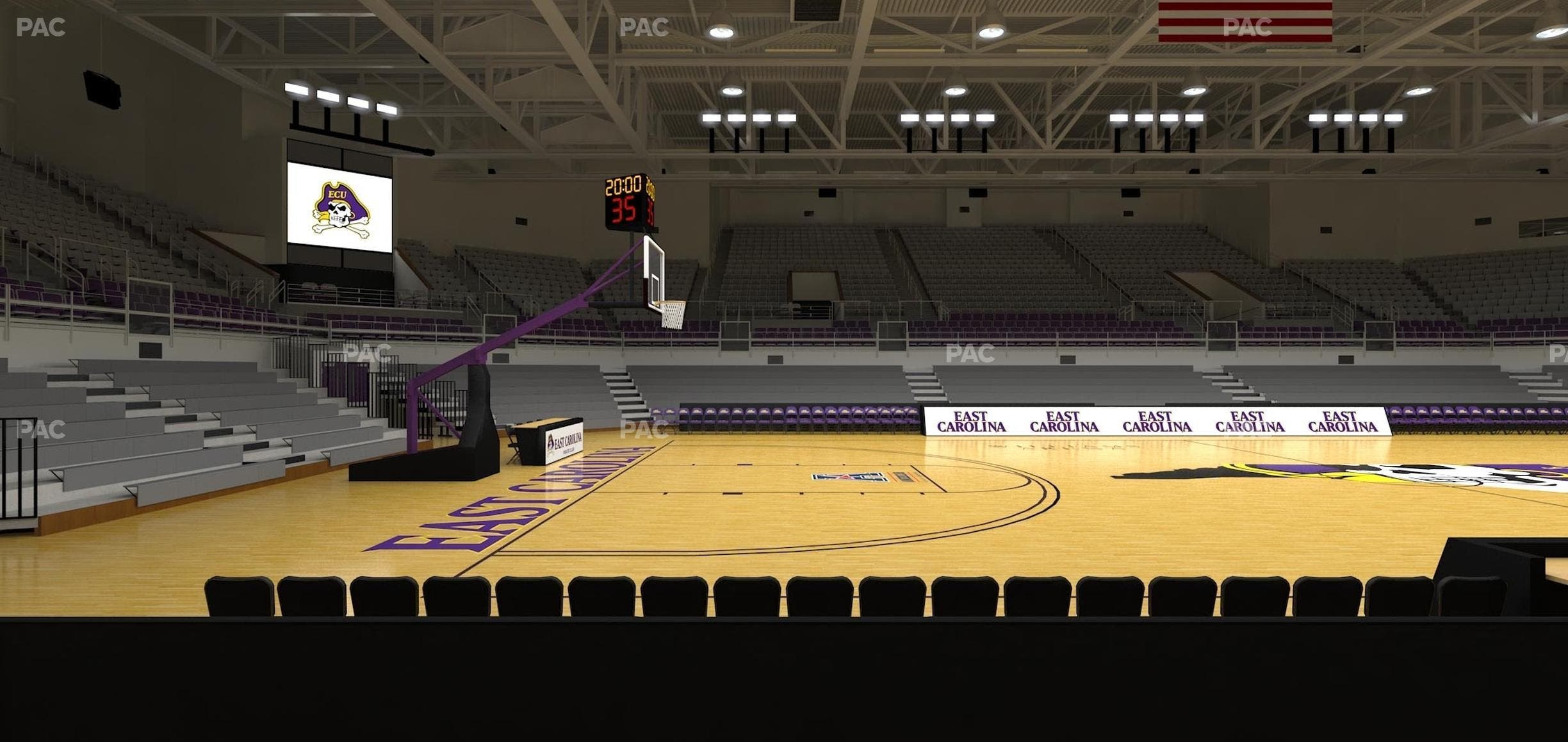 Williams Arena at Minges Coliseum - Section 107 Seat View